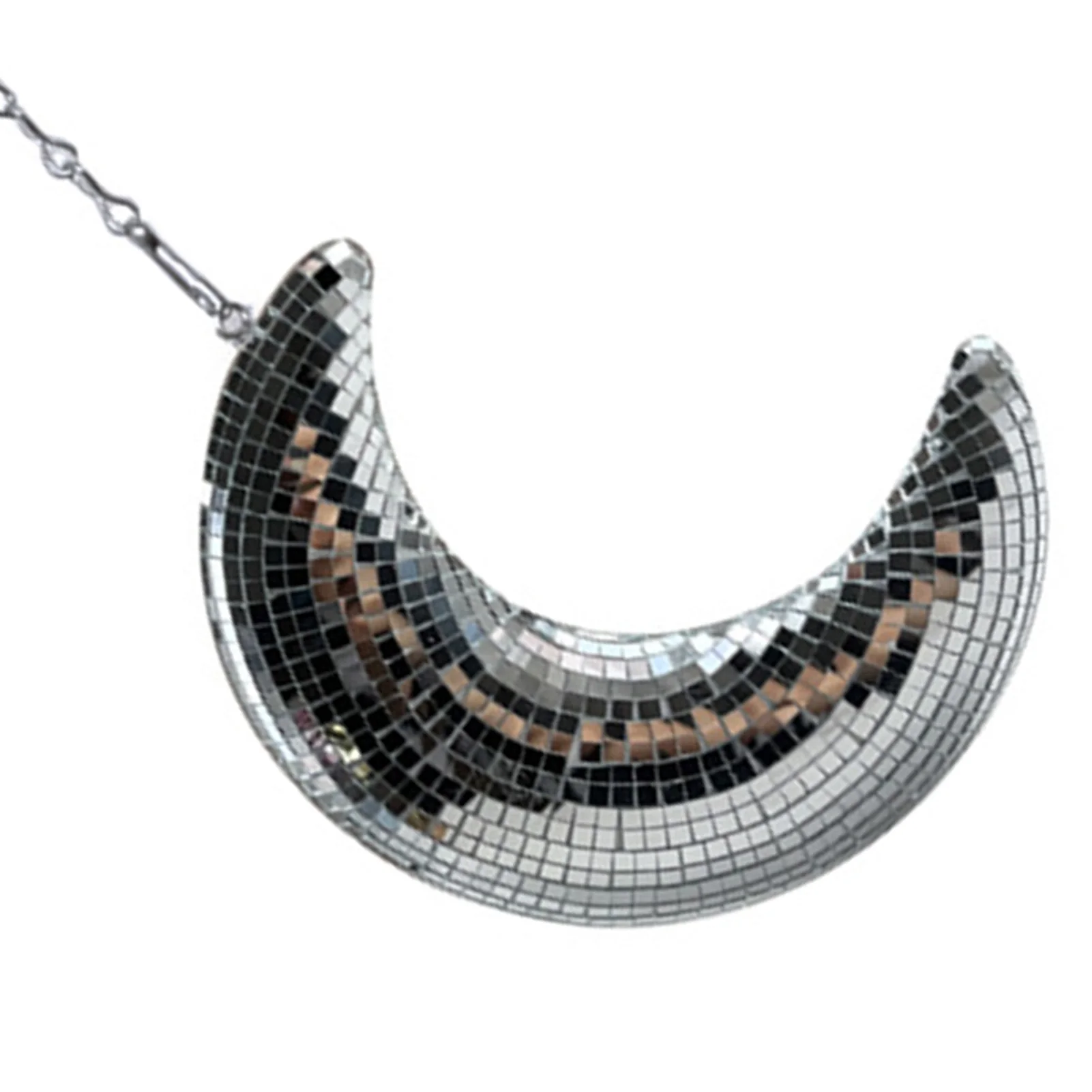 

Disco Ball Moon Shaped Decoration Reflective Disco Ball Shine Pendant for Themed Parties Ornaments