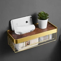 black mahogany brushed gold short paper towel punch free toilet paper rack nordic wind paper towel storage box wall mounted