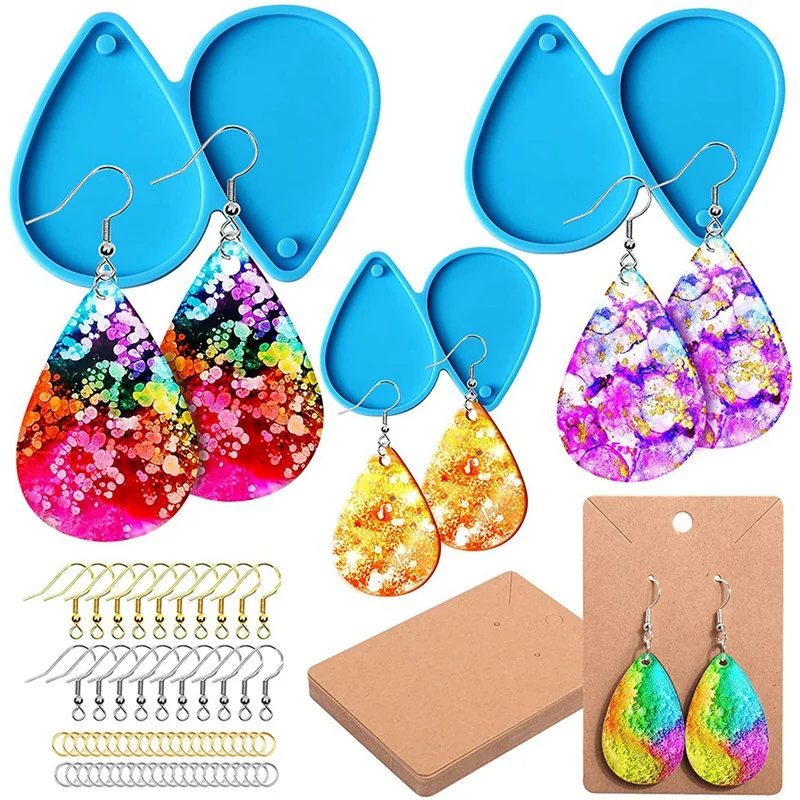 

113 шт. форма для сережек и смолы, силиконовая форма для ювелирных украшений из смолы, форма для ювелирных украшений из эпоксидной смолы «сдел...