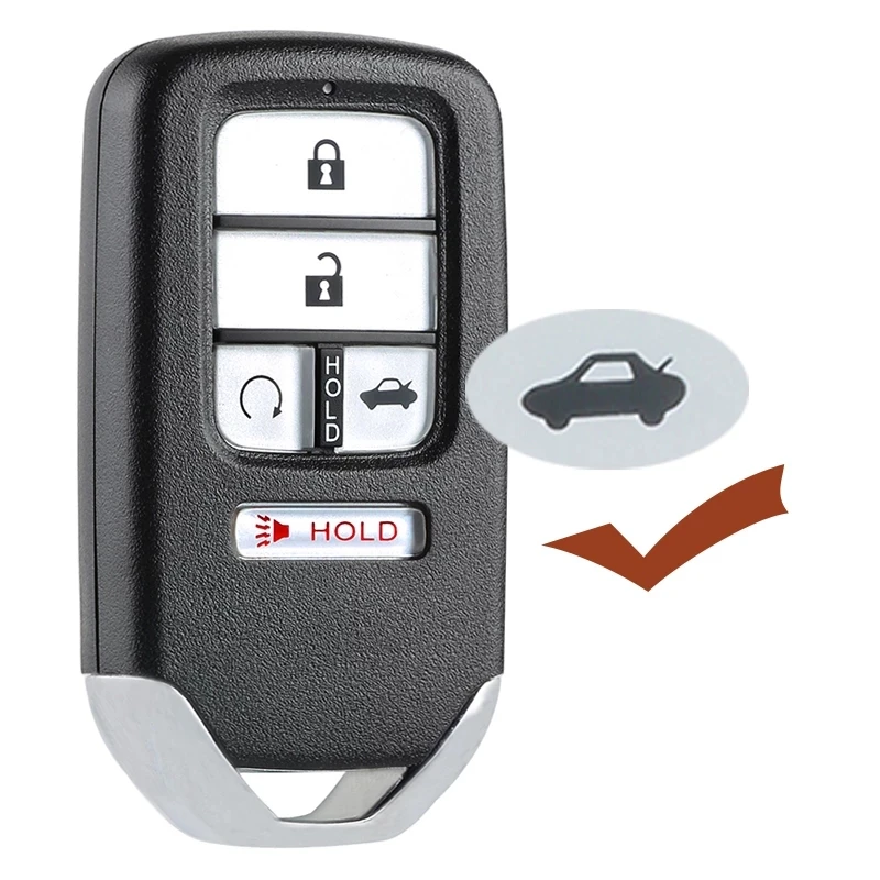 KEYECU FCC ID CWTWB1G0090 для Honda Accord 2018 2019 2020 2021 433 92 МГц 4A Chip 4 / 5 кнопочная безключевая