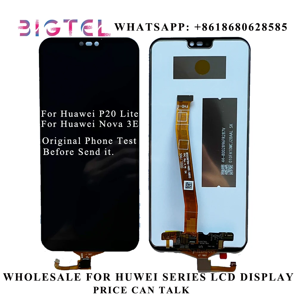 

LCD For Huawei P20 Lite Nova 3E TL00 LX1 LX2 LX3 LX2J AL00 Replacement Mobile Phone LCD Display Touch Digitizer Screen Assembly
