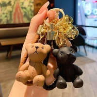creative cartoon resin puppet bear key chain pendant female cute bear car key chain bag bag pendant gift wholesale