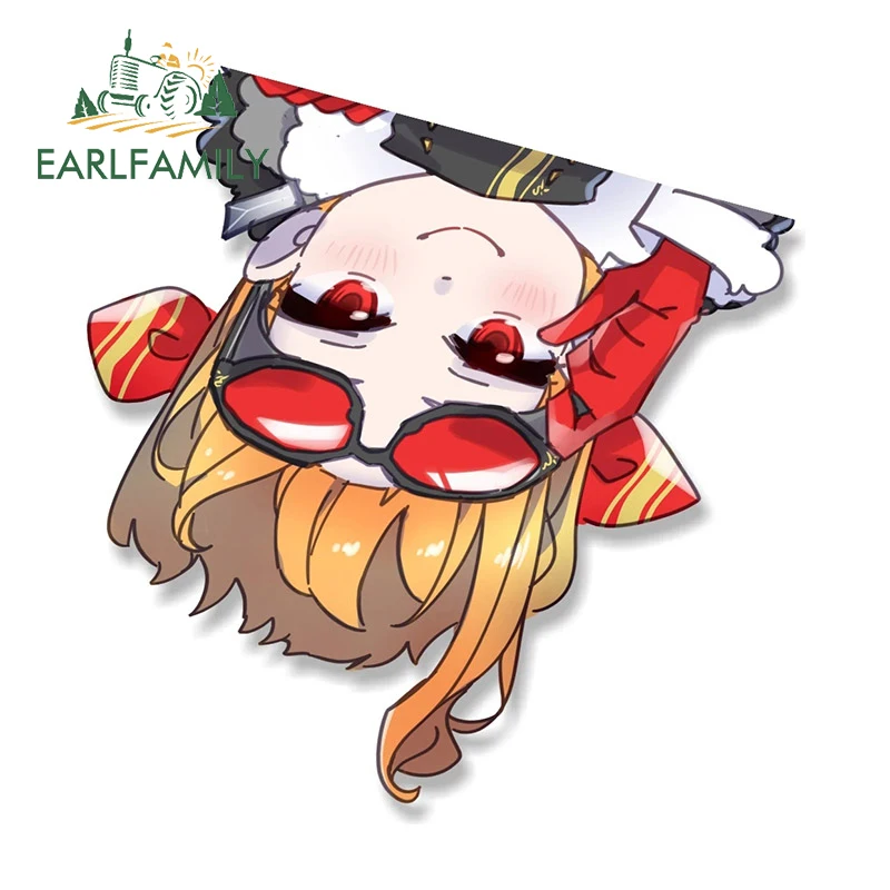 

EARLFAMILY 13 см для Kaela Kovalskia Hololive ID Peek автомобильные мультипликационные наклейки, водонепроницаемый чехол для ноутбука