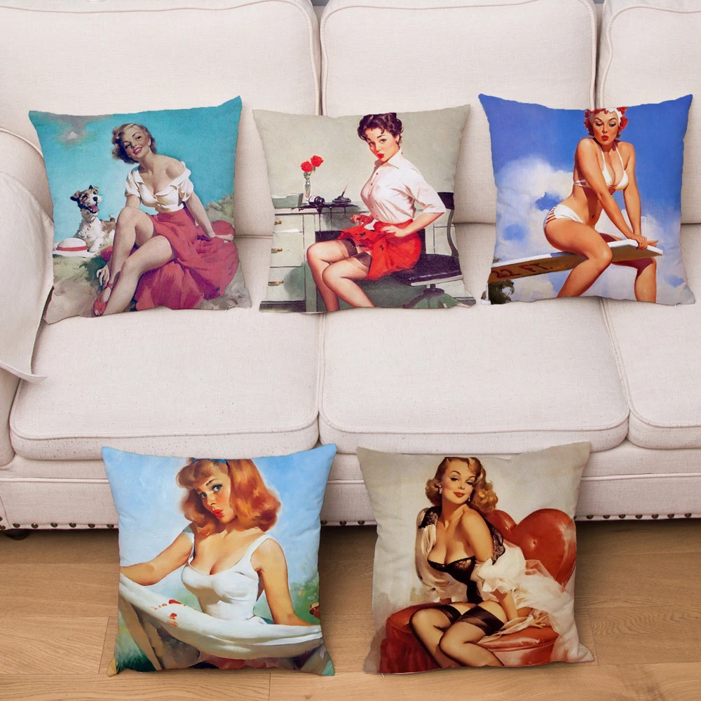 

Эротичная Мэрилин Монро, европейская виниловая Стандартная Наволочка для домашней подушки, наволочка, декоративный плюшевый чехол для под...