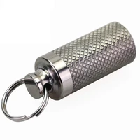 pill box mini pure titanium pill holder for outdoor travel waterproof portable pill case holder pill fob small pill organizer