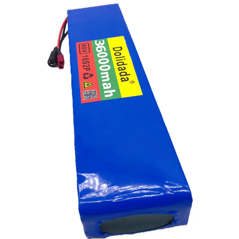 Фото Dolidada60V 16S2P 36Ah 18650 литий-ионный аккумулятор 67,2 V 36000mAh Электрический велосипед Ebike Scooter с BMS 1000 Вт Tplug №5