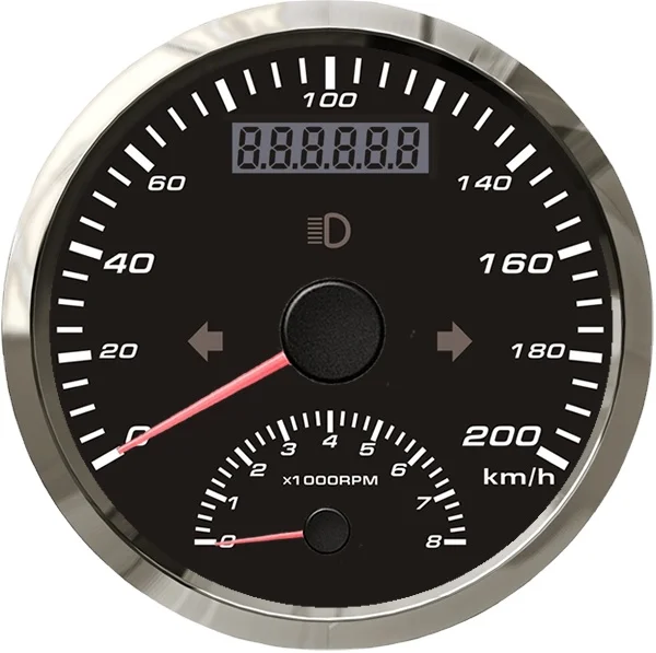 

85mm GPS Speedometer with RPM Tachometer Combination 200km/h Application for Motorcycle Marine Boats Truck Bus