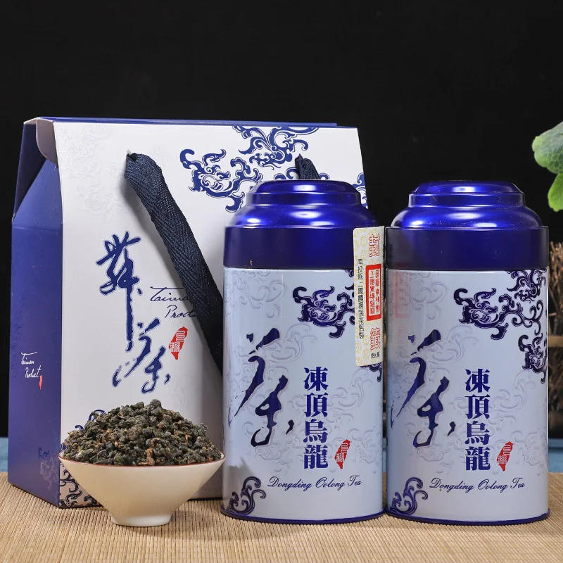 

2022 300g super frozen top oolong tea with strong fragrance Taiwan traditional handmade Alpine tea gift box canned