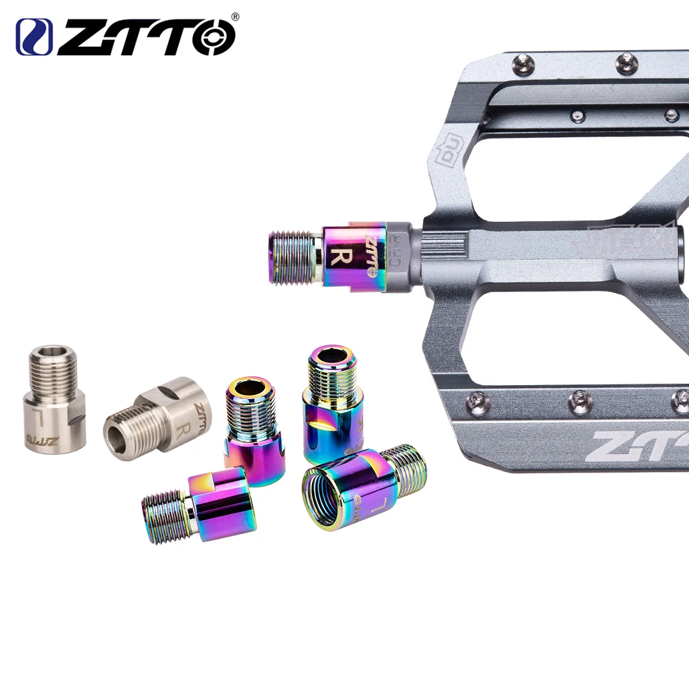 ZTTO 2pcs Bicycle Pedal Extender 16mm 20mm Mountain Road Bike Pedal Axis Extension Crank Shaft Accessories Colorful For Pedal