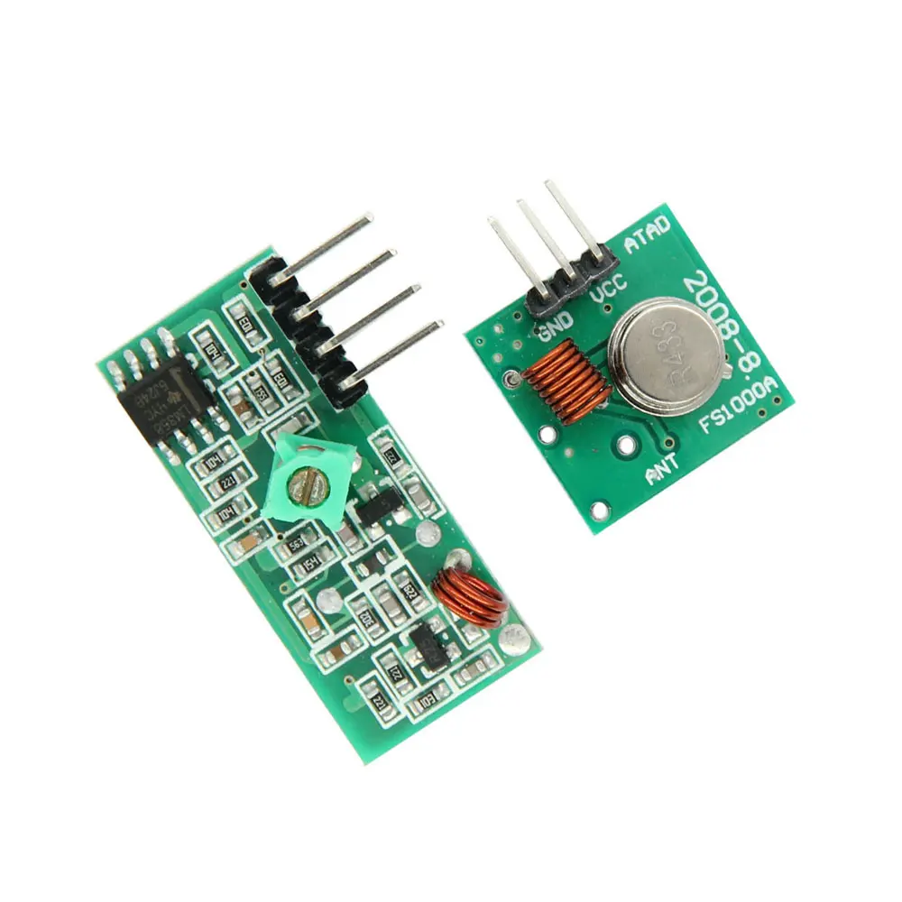 

433Mhz RF Wireless Transmitter Module and Receiver Kit 5V DC 433MHZ/315MHZ Wireless For Arduino Raspberry Pi /ARM/MCU WL Diy Kit