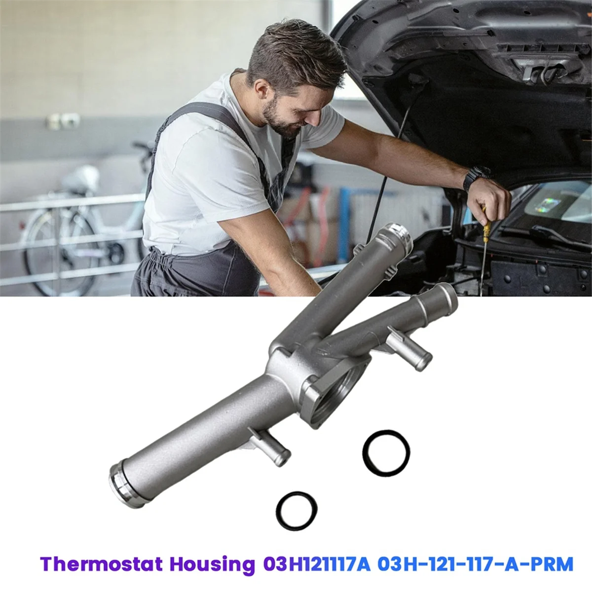 03H121117A корпус термостата для Audi Q7 VW CC Passat Touareg 2007-2011 03H-121-117 охлаждающая жидкость