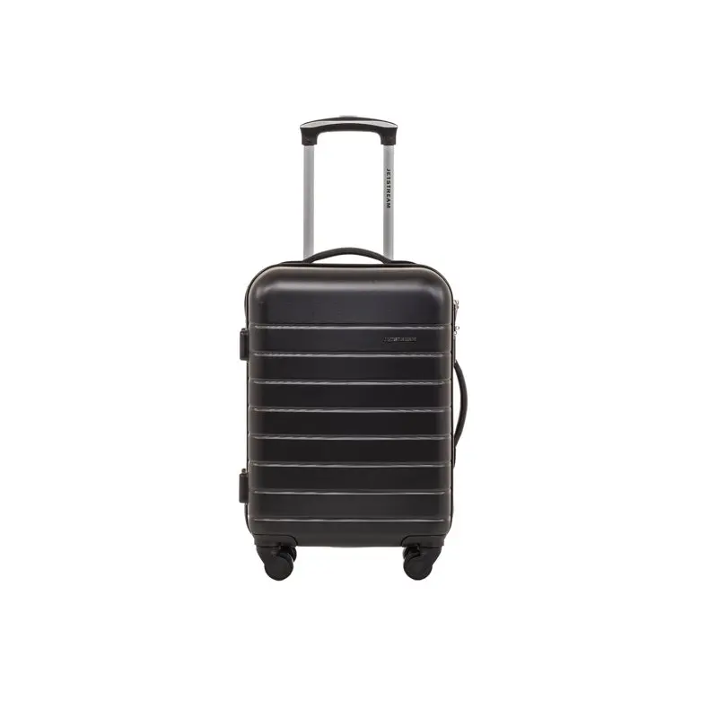 2pc Hardside Rolling Spinner Upright Set, Checked and Carry-on Luggage Duo, Black