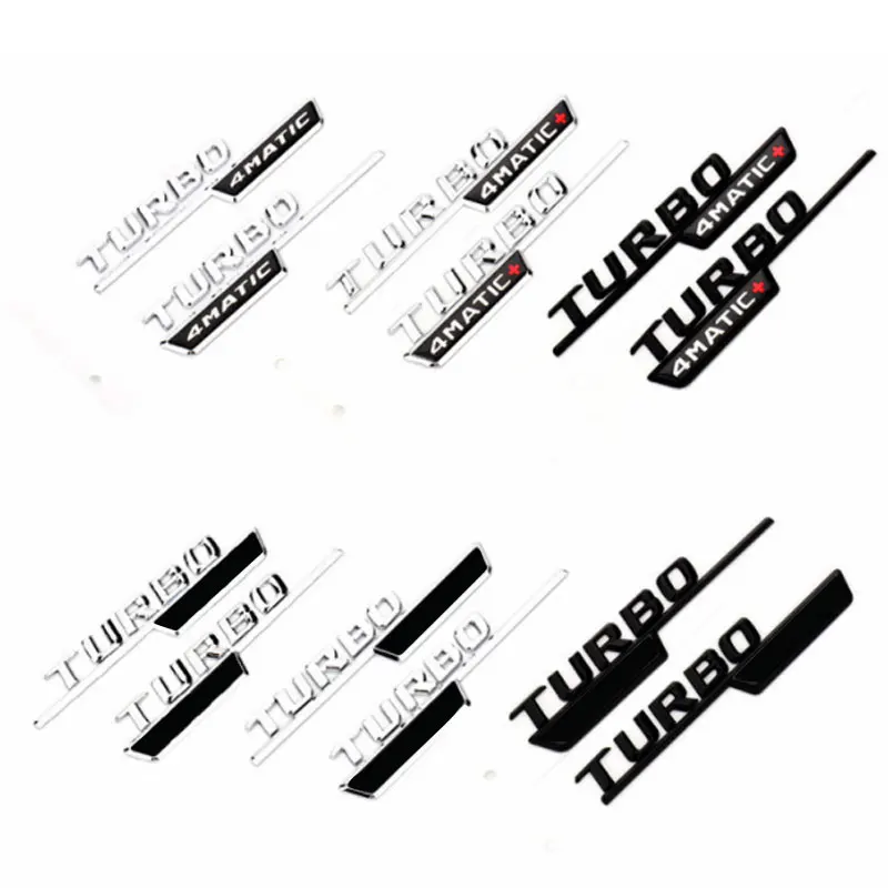

For Mercedes-Benz BITURBO 4MATIC AMG emblem badge car stickers side leaf panel label logo modified accessories decorative decal