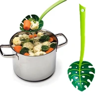 1 pcs multifunctional leaf colander green monstera leaf colander noodle spoon creative home kitchen cutlery colanders strainers