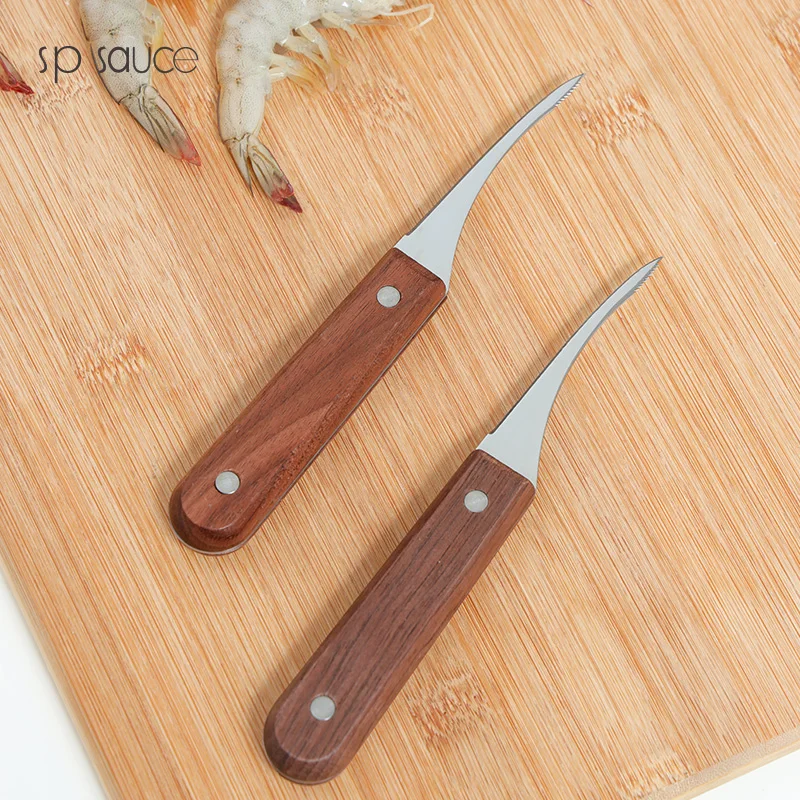 

Японский нож из нержавеющей стали для очистки креветок, нож для чистки рыбы, нож для чистки креветок, кишечника, практичный инструмент для ч...