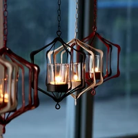 1 modern simple candlestick wrought iron suspension vintage candlelight decoration creative home restaurant home