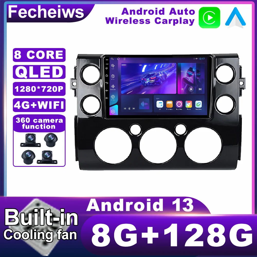 

9 Inch Android 13 For Toyota FJ Cruiser J15 2006 - 2020 Car Radio AHD ADAS 4G LTE Navigation GPS Multimedia QLED BT Autoradio