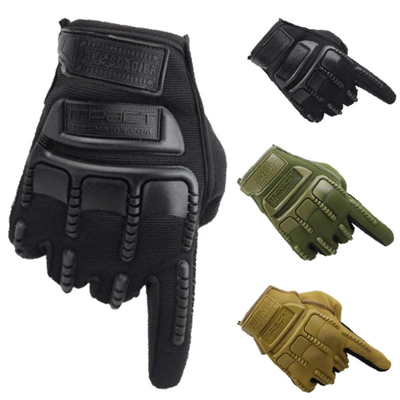 

New Army Paintball Men's Tactical Gloves Anti Skid Full Finger Mittens Unisex Forces Fighting Outdoor Cycling Motorcycle Gloves
