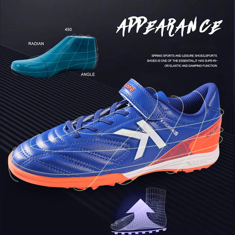 KELME Professional Football Shoes Kid's Football Training Shoes Grass TF Outdoor Anti Slip Boys' and Girls' Sneakers 68833134