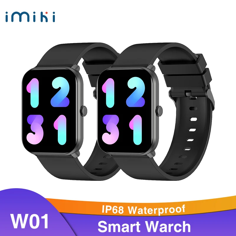 

Смарт-часы IMILAB W01 для мужчин и женщин, 2 шт., пульсометр, фитнес-трекер, шагомер, спортивный браслет