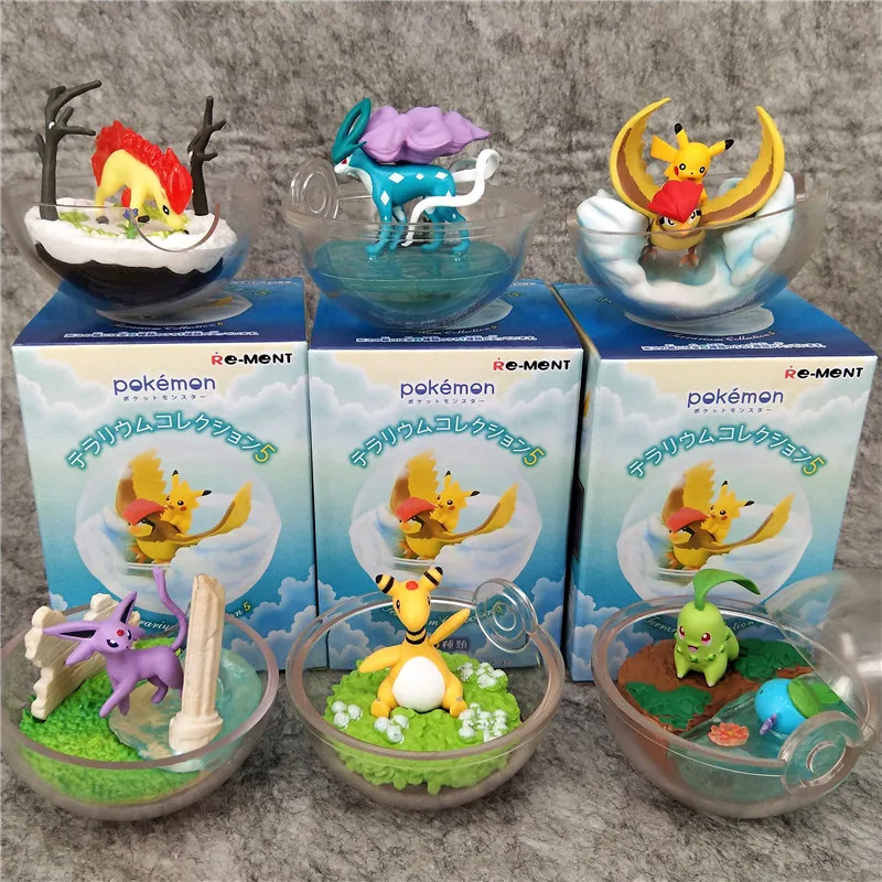 10 видов стилей Pokemon Terrarium Коллекционная Фигурка Пикачу Бульбазавр чармандер Umbreon