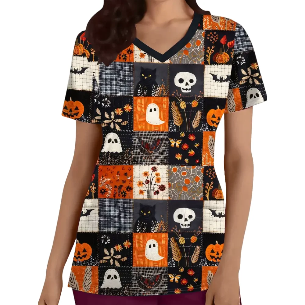 Униформа для Хэллоуина Женская медицинская с милым мультяшным принтом