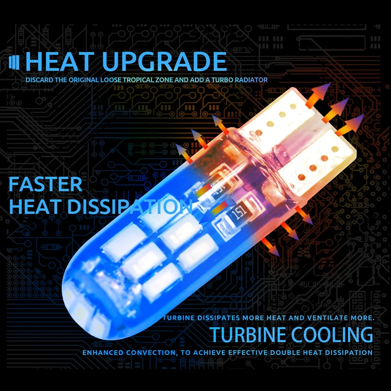 Автоматические лампы TINTUTA T10 W5W 168 194 192 4014 SMD 15 стробоскопов задний фонарь для