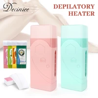 professional roller depilatory wax kit hair removal waxing kit wax heater machine roll on waxing paper facial body hair epilator