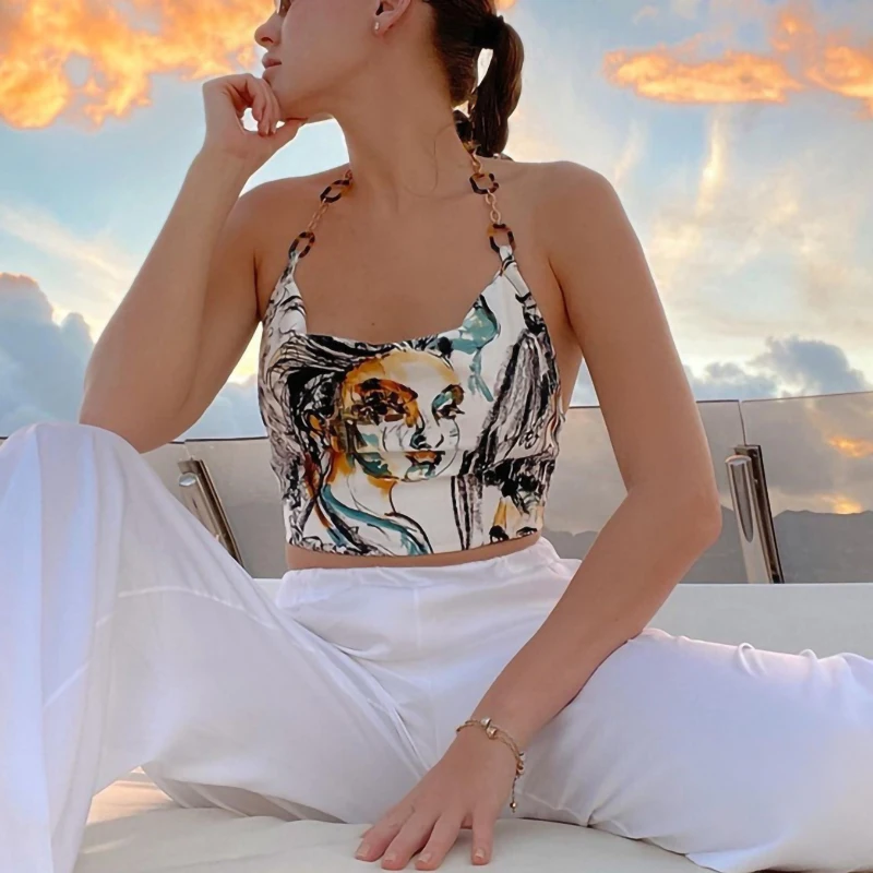 Топ женский облегающий из дышащей ткани с круглым вырезом без рукавов | Женская