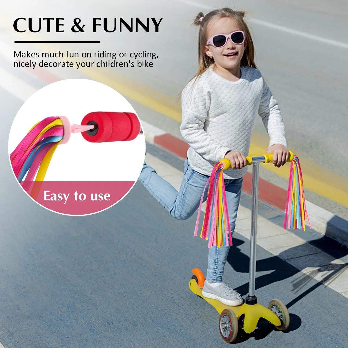 BESPORTBLE 2 пары велосипедных лент лента на руль детский скутер с кисточками детская
