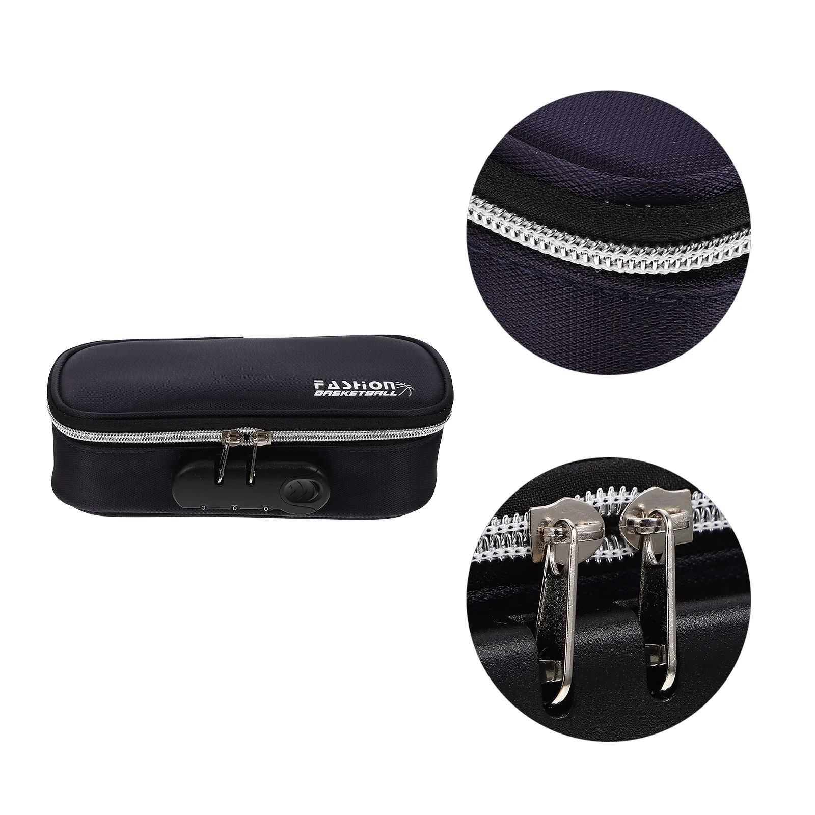 

Zipper Pouches Stationery Case Lock Large Capacity Bag Handheld Organizer Portable Male