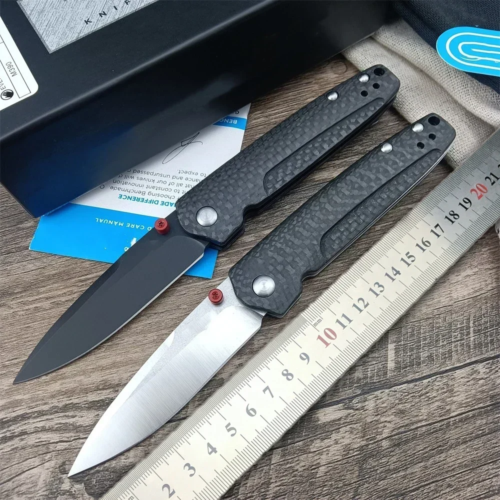 Карманный складной нож BM 485 лезвие D2 ручки из углеродного волокна тактические