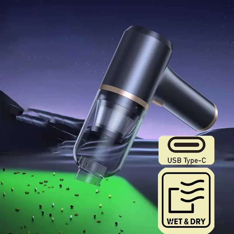 Портативный автомобильный пылесос с супер всасыванием высокая мощность два