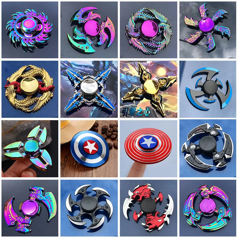 

[One Hundred Models Optional] Fingertip Gyro Metal Children Fidget Spinner Toy Adult Hand Tip Rotating Gyro Complete Collection