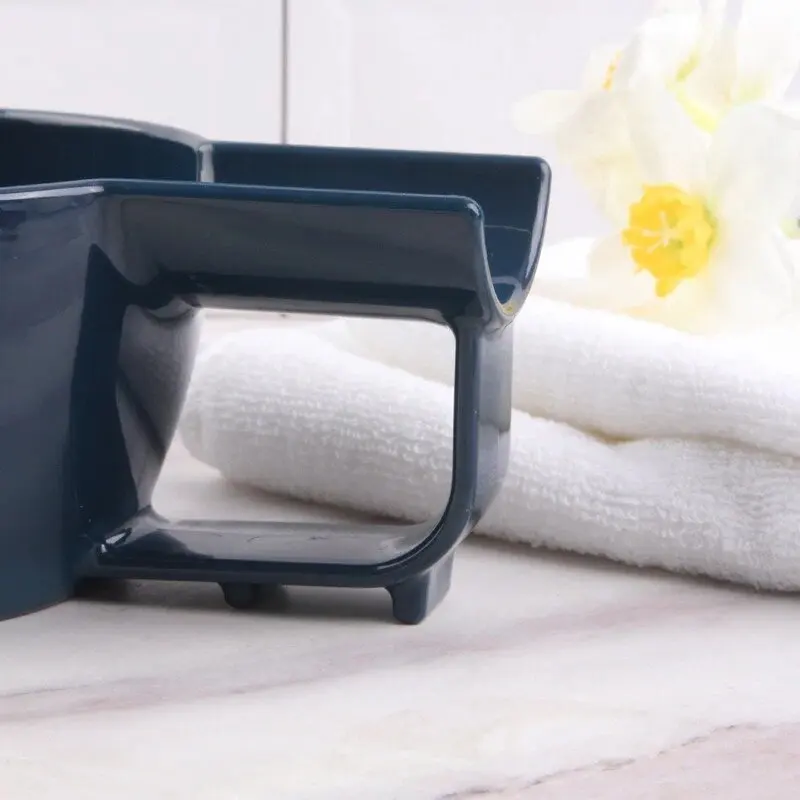 Yaqi Высококачественная темно-синяя цветная пластиковая чаша для бритья мужчин