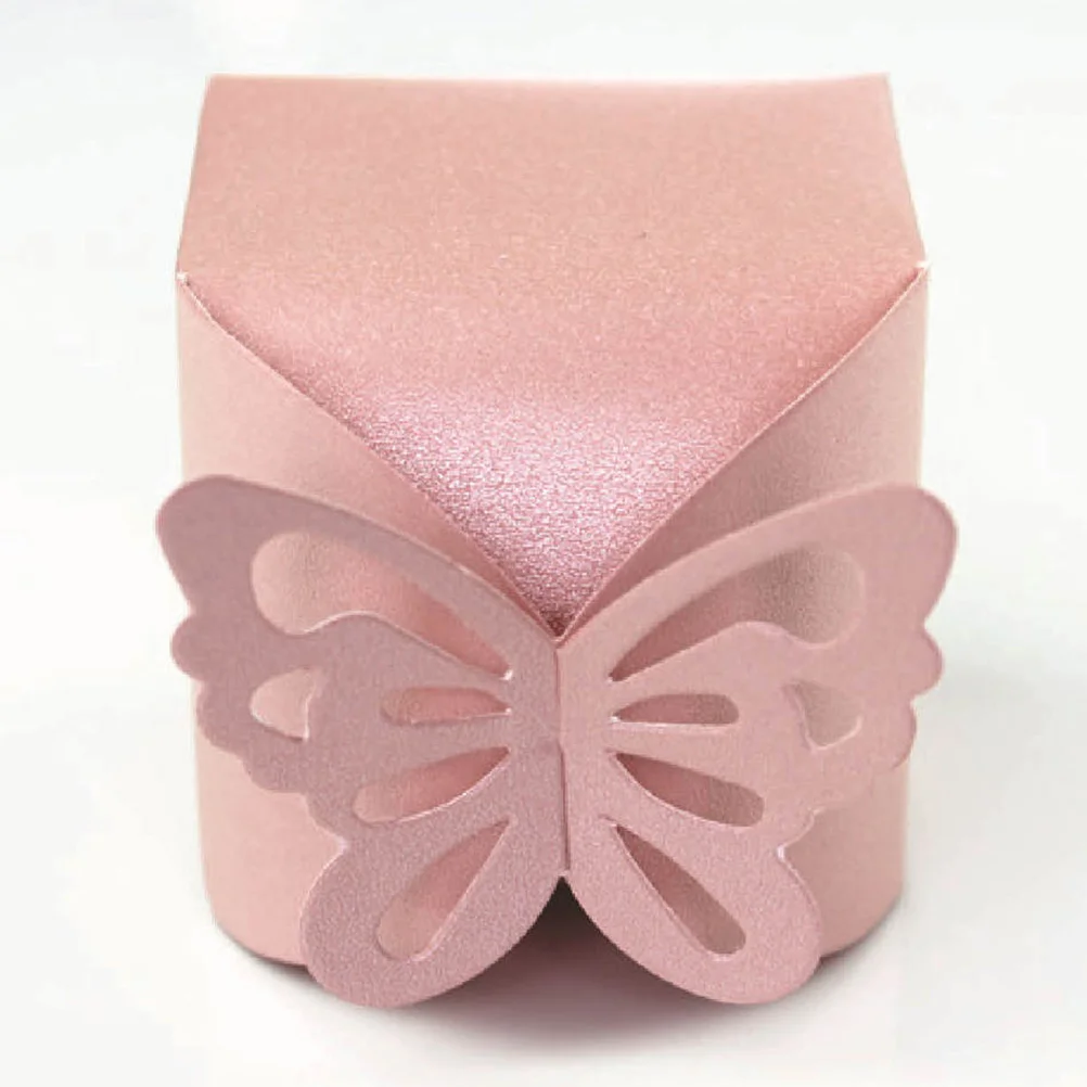 

50pcs Creative Bulk Gift Boxes Hollow Gift Box Party Favor for Wedding Anniversary Birthday (Pink)