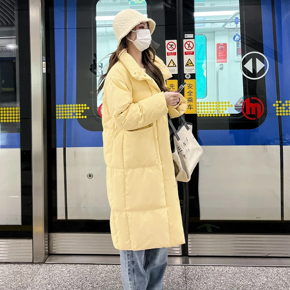 

2023 Korean Version Medium Length Thickened Loose Fitting Fashionable Casual Cold Resistant Student Down Cotton Bread Jacket