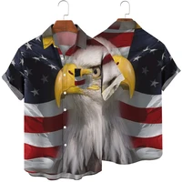 men shirts animal eagle beach shirt hawaiian hawaii beachwear