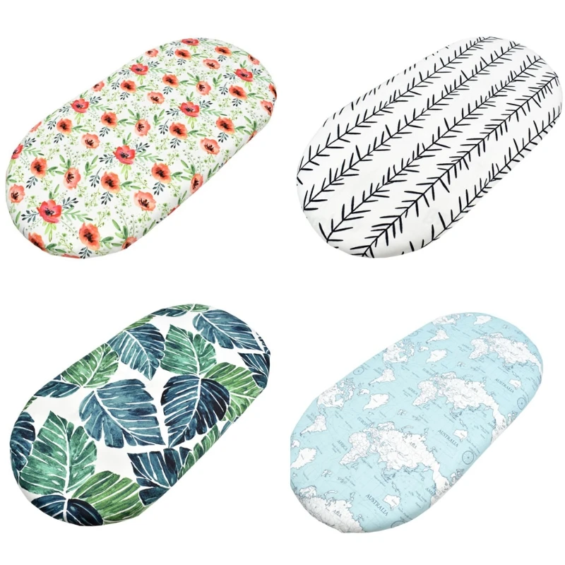 

1 Pc Baby Moses Basket Sheets Crib Care Printed Mini Cradle Protector Changing Pad Mattress Removable Cover