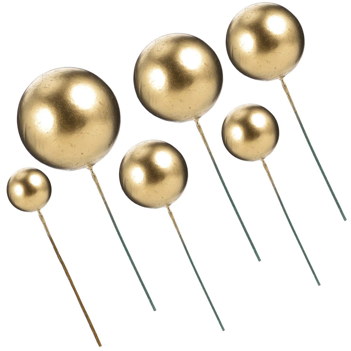 

30 Pcs Foam Ball Mini Paper Cups Golden Shape Cake Topper Ornaments Accessories Baby Birthday