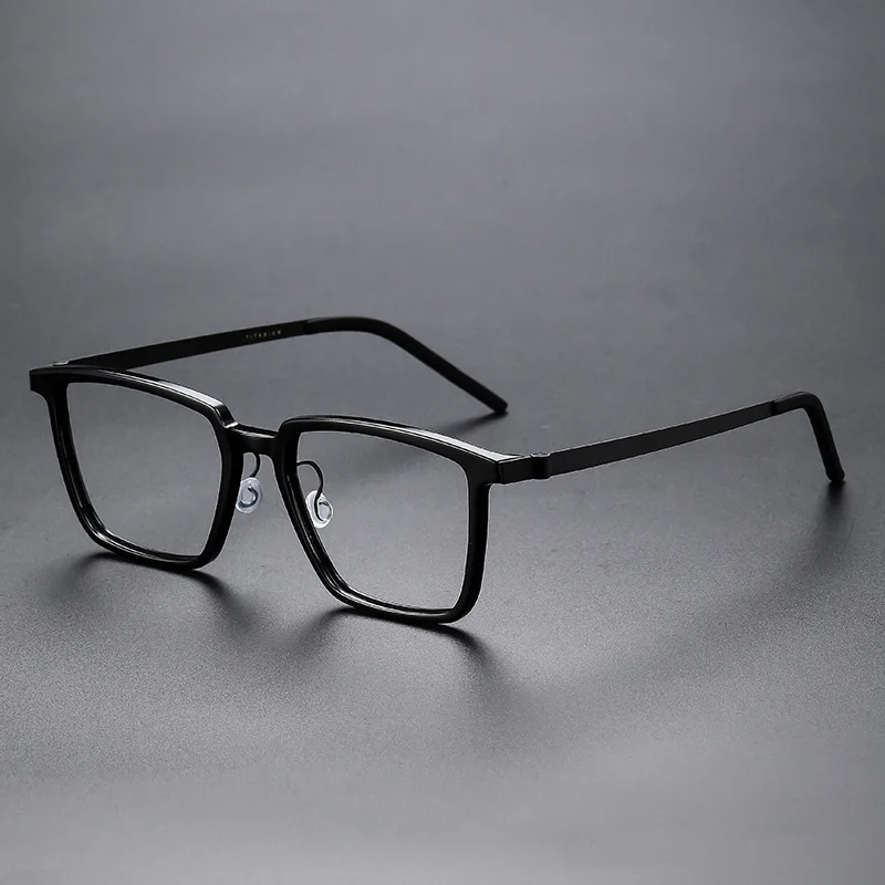 Мужские винтажные очки в оправе из титана и ацетата