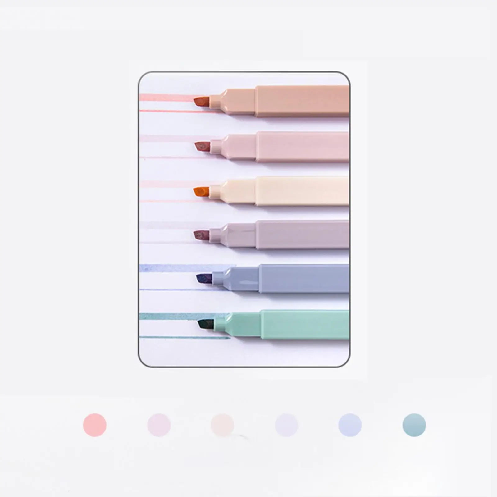 

6x маркеры, милые эстетические принадлежности, флуоресцентные для взрослых, офисные журналы