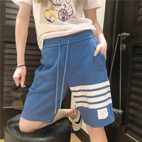 tb four bar loose shorts womens summer new all match cotton couple beach casual five point pants sweatpants tide