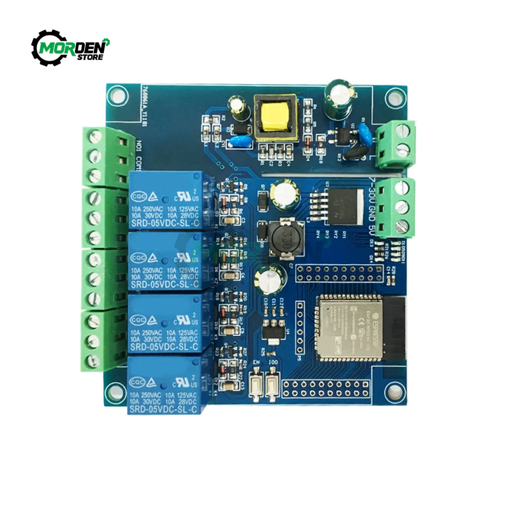 

Новый четырёхканальный релейный модуль ESP32 с поддержкой Wi-Fi и Bluetooth