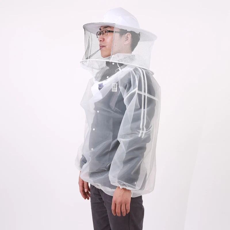 

Nylon Breathable Beekeeping Clothing Anti Bee Body Protective Coat Veil Hood Hat Suit Sleeve Head Preventing Comfort