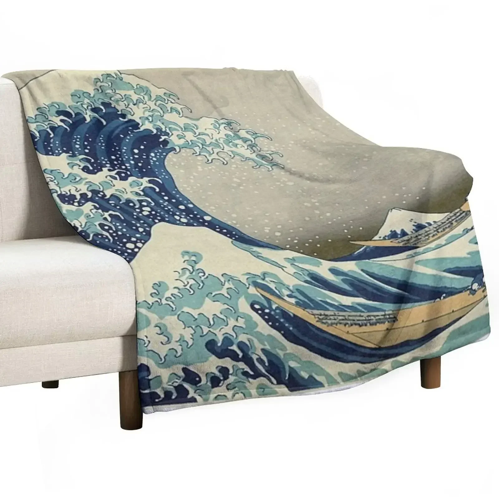 THE GREAT WAVE OFF KANAGAWA - KATSUSHIKA HOKUSAI Плед на Хэллоуин Мягкие плед-одеяла