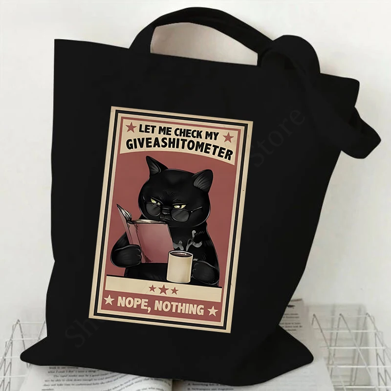 Сумка-тоут с рисунком кошки для женщин и мужчин модная холщовая уличная