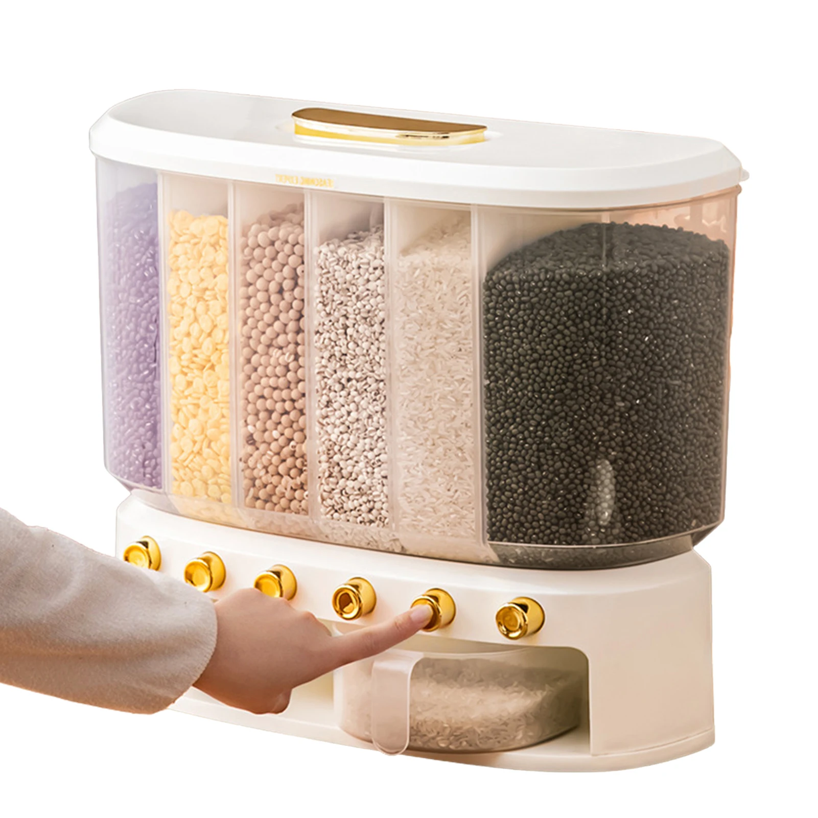 

Диспенсер для сладостей, настенный контейнер для хранения риса, герметичный