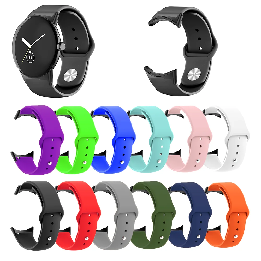 

Спортивный силиконовый ремешок с двойной пряжкой для Google Pixel Watch, ремешок для Pixel Watch Active, сменный Браслет для наручных часов