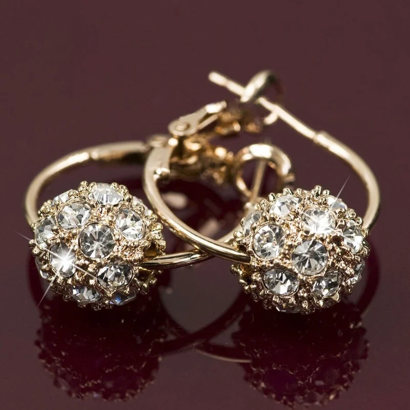 

Luxury Designer Jewelry Crystal Ball Earrings for Women Lucky Transfer Beads Multicolor Dangle Earring Valentines Day Gift